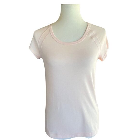 Zella Womens Light Coral Crew Neck Breathable Power Tee Size XS - Picture 11 of 12